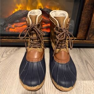 JBU Brown and Navy Winter Boots